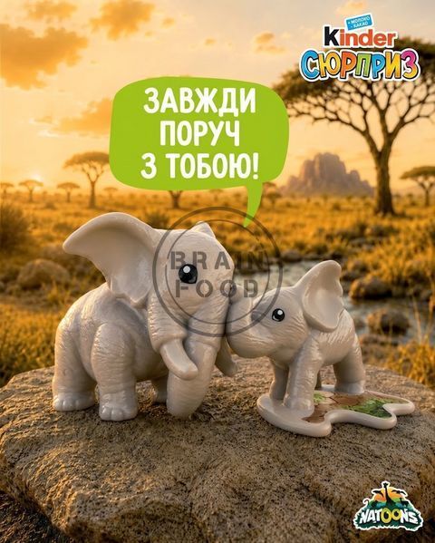 Шоколадное яйцо Kinder Surprise Natoons 2026 (Киндер Сюрприз Натунс "Животные / Семейства саванны"), 20 г id_5214 фото