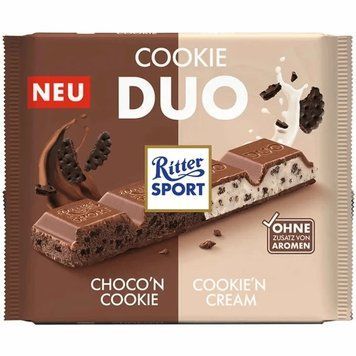 Шоколад Ritter Sport Cookie Duo Риттер Спорт шоколадное печенье и печенье с кремом 218 г id_4499 фото