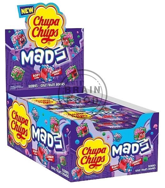 Жувальні цукерки Chupa Chups Mads Berries (Чупа Чупс червоні ягоди) 45г id_5135 фото