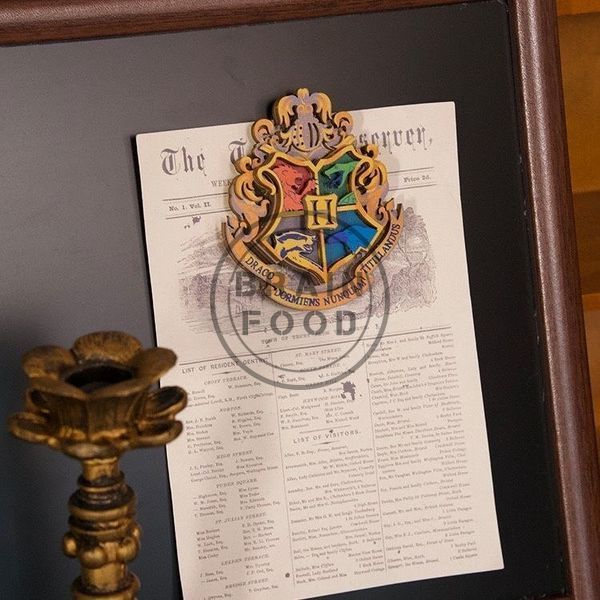 Деревянный ночник-магнит на холодильник в стиле Гарри Поттера с 3D LED-подсветкой, Хогвартс id_4959 фото