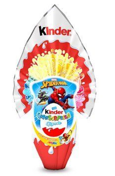 Большое шоколадное яйцо Kinder Gransorpresa Spiderman Киндер Человек-Паук 320 г id_3674 фото