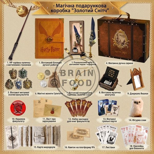 Магічний подарунковий набір "Хогвартс - Золотий Снітч" Гаррі Поттер/Harry Potter id_4853 фото