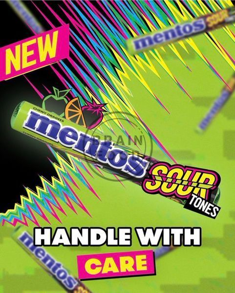 Конфеты жевательные Mentos Sour Tones, Ментос с кисло-сладким вкусом 37,5 г id_4766 фото