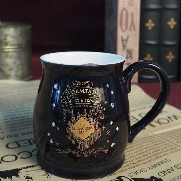 Кружка хамелеон &laquo;Карта Мародеров&raquo; Harry Potter с термоэффектом и деревянной крышкой, 500 мл id_5208 фото