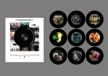 Магнитный проигрыватель на холодильник Linkin Park Линкин Парк (9 пластинок) id_5095 фото