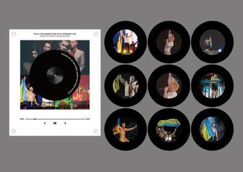 Магнитный проигрыватель на холодильник с песнями Imagine Dragons (9 пластинок) id_5106 фото