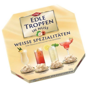 Цукерки асорті з елітним алкоголем Trumpf Edle Tropfen In Nuss Weisse Spezialitaten 250 г id_1617 фото