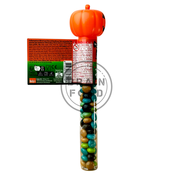 Шоколадні драже в тубусі Хелловін Halloween Sticks 55 g (Гарбуз) id_2605 фото