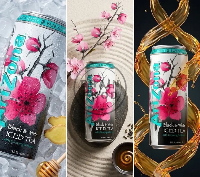 Арізона чорний та білий чай AriZona Black & White Iced Tea with Ginseng & Honey id_4998 фото