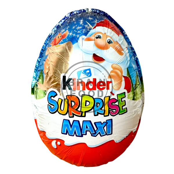 Шоколадне яйце Kinder Maxi 100 г Дід Мороз (синє) id_2816 фото