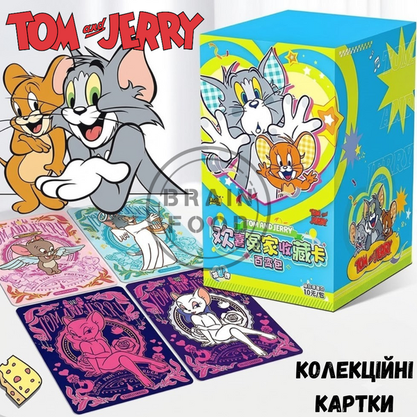 Оригинальные коллекционные карточки KAYOU Tom and Jerry по мультфильму &laquo;Том и Джерри&raquo;из серии &laquo;Счастливые враги&raquo; коробка - 18 упаковок, 90 карт id_4975 фото