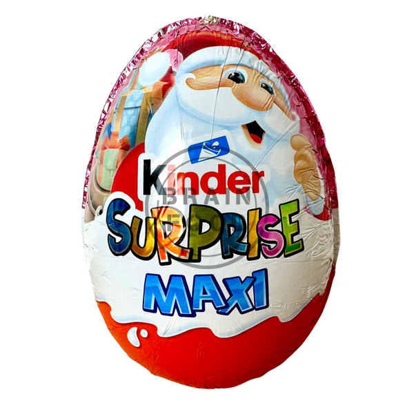 Шоколадне яйце Kinder Maxi 100 г Дід Мороз (рожеве) id_2815 фото