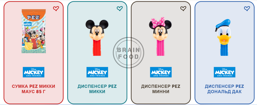 PEZ Bag Mickey Mouse Dispenser (Диспенсер PEZ "Микки Маус") 85g (10 х 8,5 г) 1 шт id_4173 фото