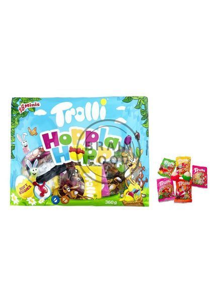 Желейки Trolli Hoppla Hopp Soft Eggies Minis Mix Троллі Хопла Хоп фруктове Асорті 18шт 360г id_4745 фото