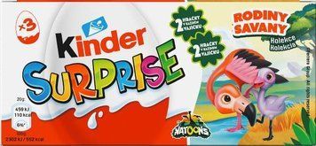 Набор Kinder Surprise Natoons &laquo;Семейства Саванны&raquo; (Kinder Meglepet&eacute;s/Surprise), 3 шт в упаковке (60 г) id_5282 фото