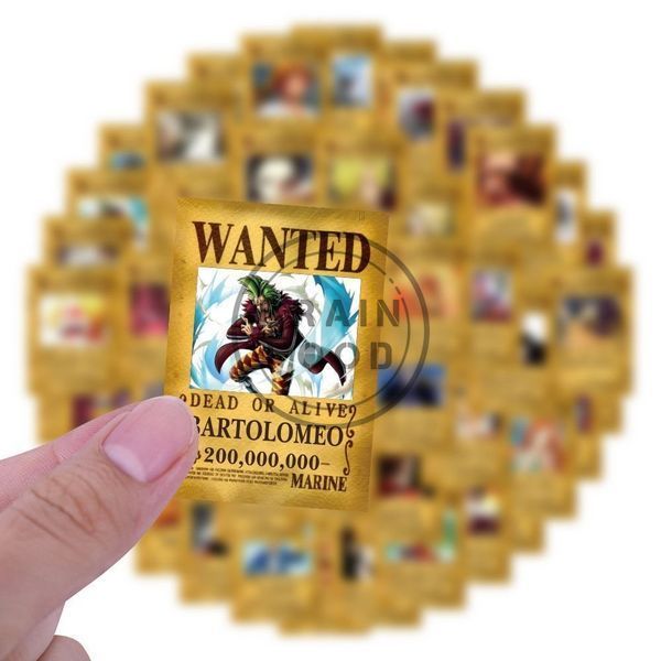 Набор №2 коллекционных наклеек Wanted Poster из популярного аниме &laquo;Ван-Пис&raquo; (One Piece) - 54 шт id_5163 фото