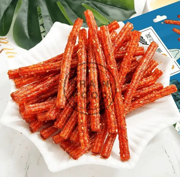 Снек латяо Lakexixi Temper Garlic Latiao Лейкексісі стіки соєвий снек часниково-гострий 26 г id_4812 фото