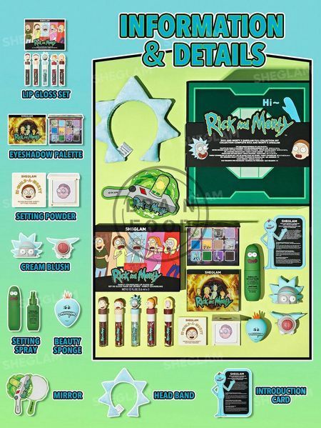 Лімітований набір декоративної косметики Rick and Morty X SHEGLAM Full Collection Set id_5284 фото