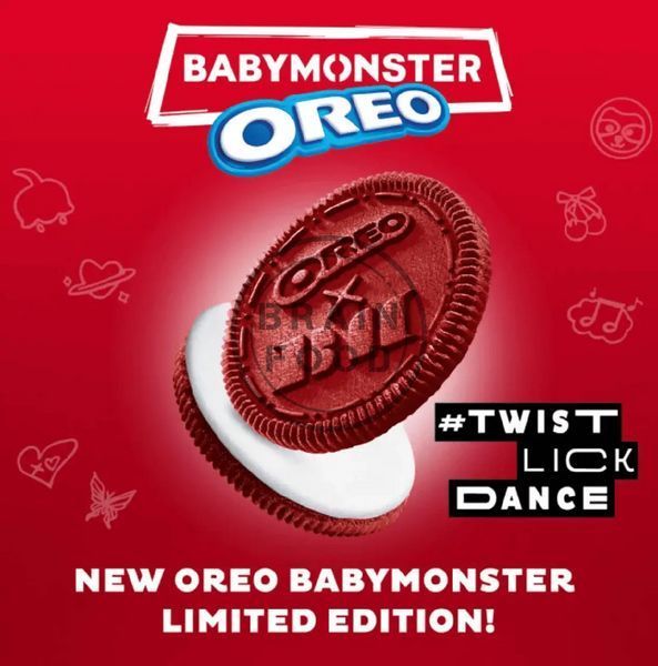 Печиво Oreo BabyMonster Red Sandwich Cookies with Marshmallow Орео червоні печива - сендвічі з маршмеллоу 110,4г id_4681 фото