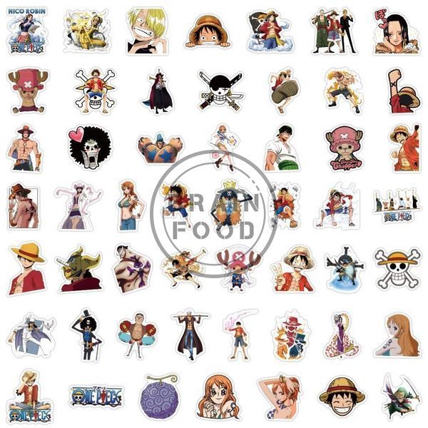 Набір вінілових наклейок "Ван-Піс" One Piece (2 уп х 50 шт) id_5152 фото