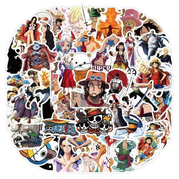 Набір вінілових наклейок "Ван-Піс" One Piece (2 уп х 50 шт) id_5152 фото