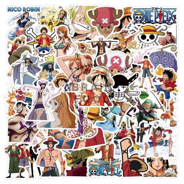 Набір вінілових наклейок "Ван-Піс" One Piece (2 уп х 50 шт) id_5152 фото