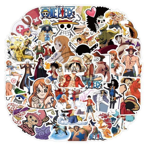 Набір вінілових наклейок "Ван-Піс" One Piece (2 уп х 50 шт) id_5152 фото