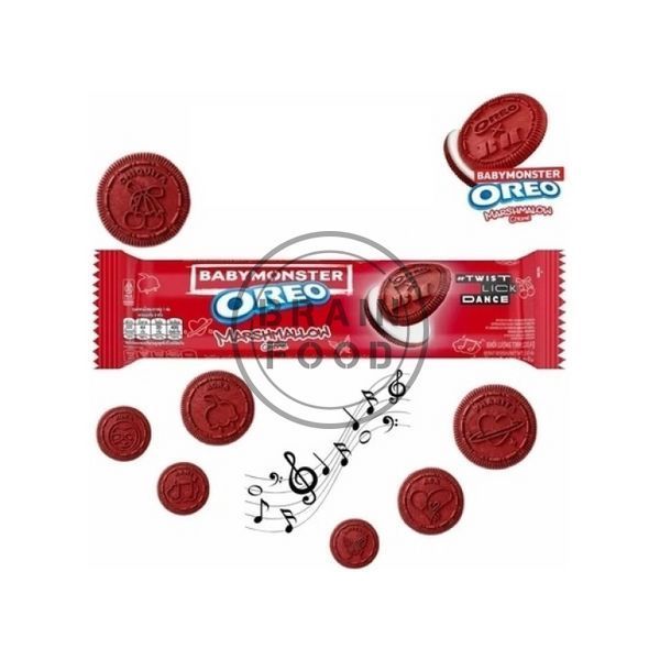 Печиво Oreo BabyMonster Red Sandwich Cookies with Marshmallow Орео червоні печива - сендвічі з маршмеллоу 110,4г id_4681 фото