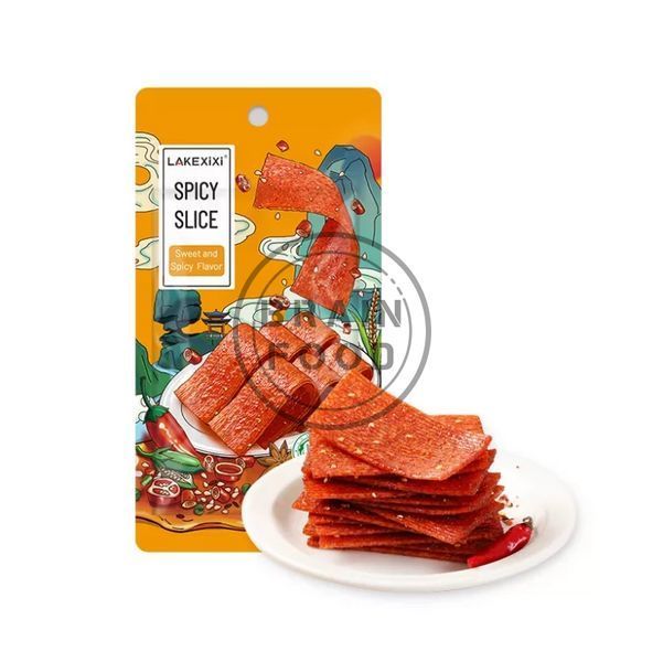 Снек латяо Lakexixi Spicy Slice Лейкексиси слайсы соевый снек сладко-острый 26 г id_4814 фото