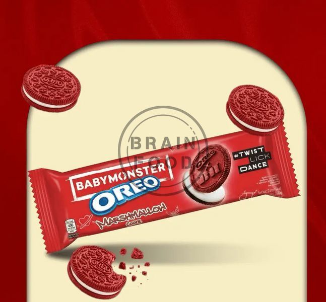 Печиво Oreo BabyMonster Red Sandwich Cookies with Marshmallow Орео червоні печива - сендвічі з маршмеллоу 110,4г id_4681 фото