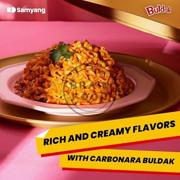 Набор лапши Samyang Buldak Рамен Булдак Карбонара (Острая курица) 650 г -5*130 г id_4771 фото
