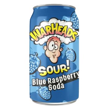 Газований напій WarHeads Sour Blue Raspberry Soda (блакитна малина-сода), 330 мл id_2075 фото