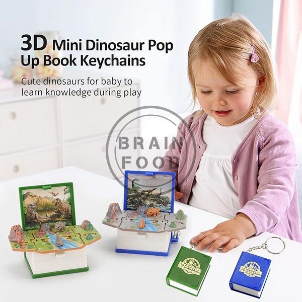 3D Брелок у вигляді складної книги "Динозаври" id_4983 фото