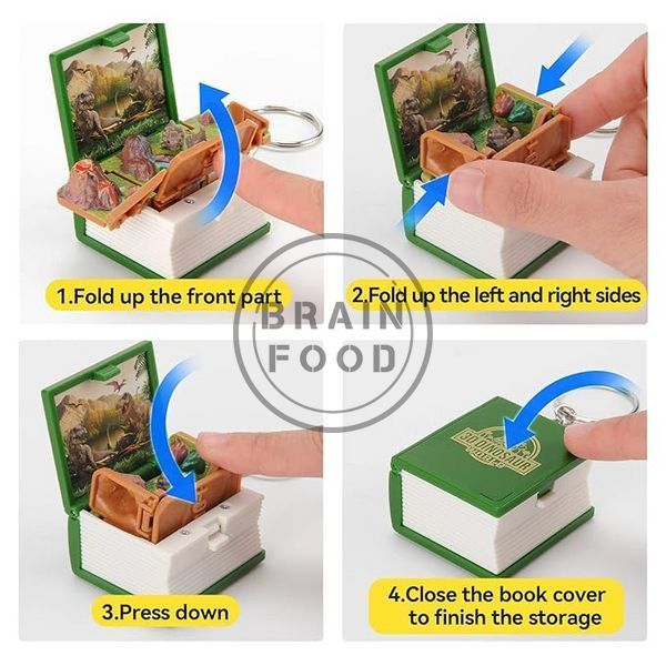 3D Брелок у вигляді складної книги "Динозаври" id_4983 фото