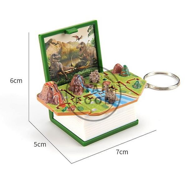 3D Брелок у вигляді складної книги "Динозаври" id_4983 фото