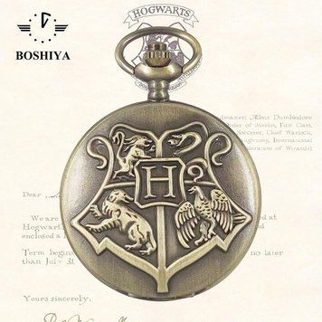Кишеньковий годинник кварцовий на ланцюжку з гербом Хогвартс Гаррі Поттер id_5172 фото