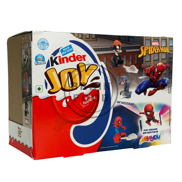 Блок шоколадных яиц Kinder Joy из серии "Spider-Man" (Человек-паук) 2026 - 16 шт х 20 г - Новая коллекция игрушек! id_5286 фото