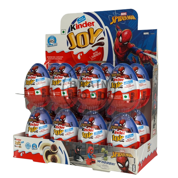 Блок шоколадных яиц Kinder Joy из серии "Spider-Man" (Человек-паук) 2026 - 16 шт х 20 г - Новая коллекция игрушек! id_5286 фото