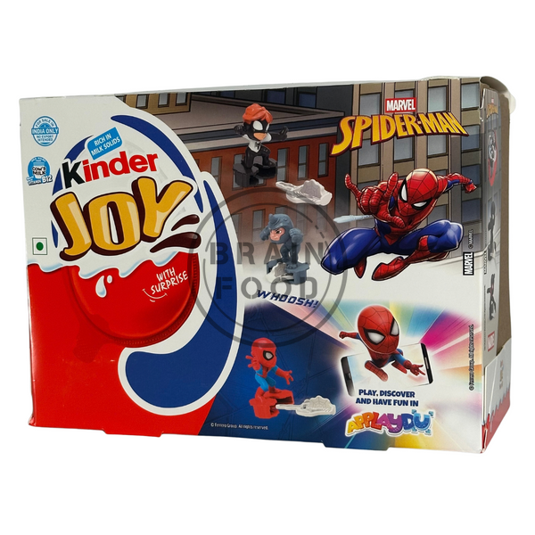 Блок шоколадных яиц Kinder Joy из серии "Spider-Man" (Человек-паук) 2026 - 16 шт х 20 г - Новая коллекция игрушек! id_5286 фото