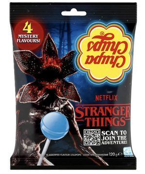 Льодяники Chupa Chups Stranger Things &laquo;Дивні дива&raquo; 120 г (4 смаки - 10 шт) id_4223 фото