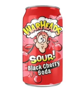 Газований напій WarHeads Sour Black Cherry Soda (чорна вишня-сода), 330 мл id_2078 фото