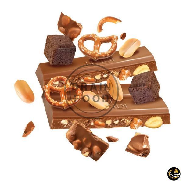 Молочний шоколад Heidi Trilicious із шматочками брауні, арахісу та печива 180 г id_4930 фото