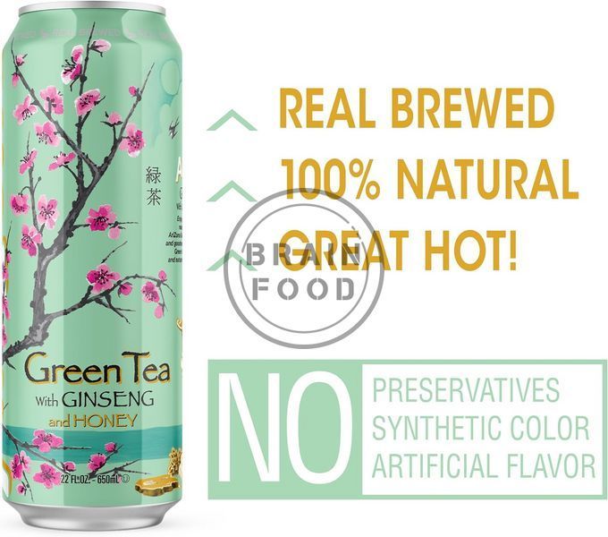 Арізона зелений чай із женьшенем та медом Arizona Green Tea with Ginseng and Honey 650 мл id_4991 фото