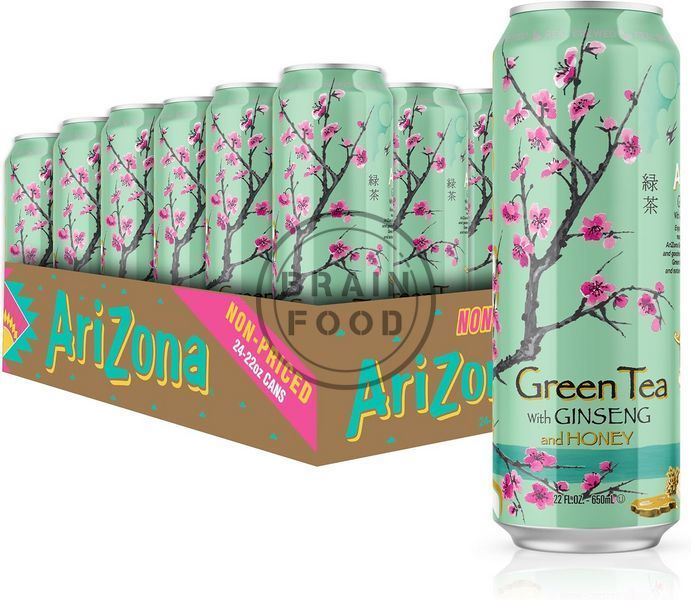 Арізона зелений чай із женьшенем та медом Arizona Green Tea with Ginseng and Honey 650 мл id_4991 фото