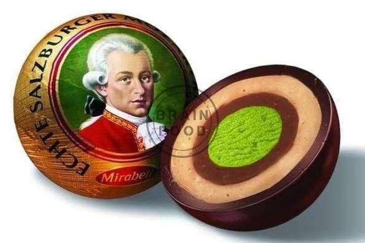 Конфеты Моцарт Скрипка марципан в шоколаде Mirabell Mozartkugeln 200 г id_2575 фото