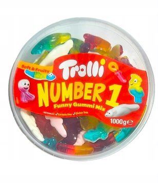 Конфеты желейные Trolli Number One Funny Gummi Mix (Тролли Микс жевательных конфет "Номер один") 1 кг id_4128 фото