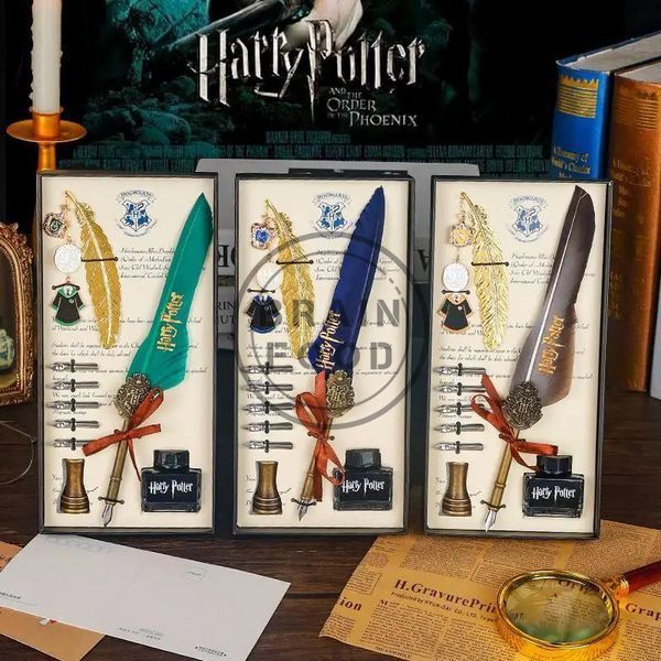 Набір для каліграфії Гаррі Поттер Harry Potter (Перова ручка, чорнило, закладка) &mdash; Пуффендуй id_5075 фото