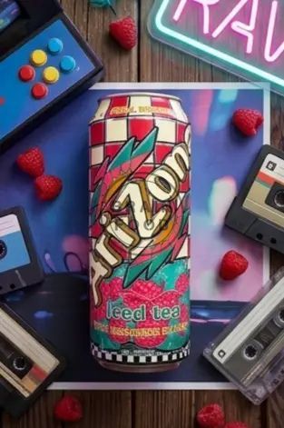 Аризона холодный чай с малиной AriZona Iced Tea with Raspberry Flavor 650 мл id_4995 фото