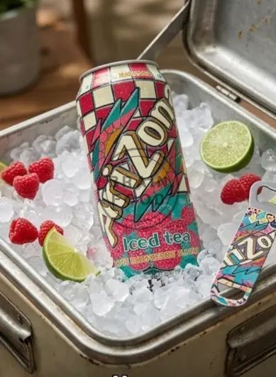 Аризона холодный чай с малиной AriZona Iced Tea with Raspberry Flavor 650 мл id_4995 фото