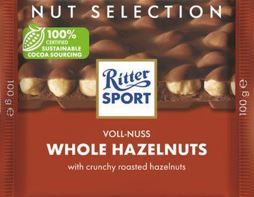 Шоколад молочний з цілим фундуком Ritter Sport 100 г id_3224 фото